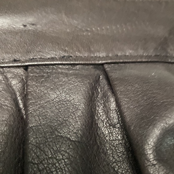 Vintage West Bay midi dark brown leather skirt - Picture 10 of 14